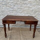 Office 2 drawers in wood acacia colonial style