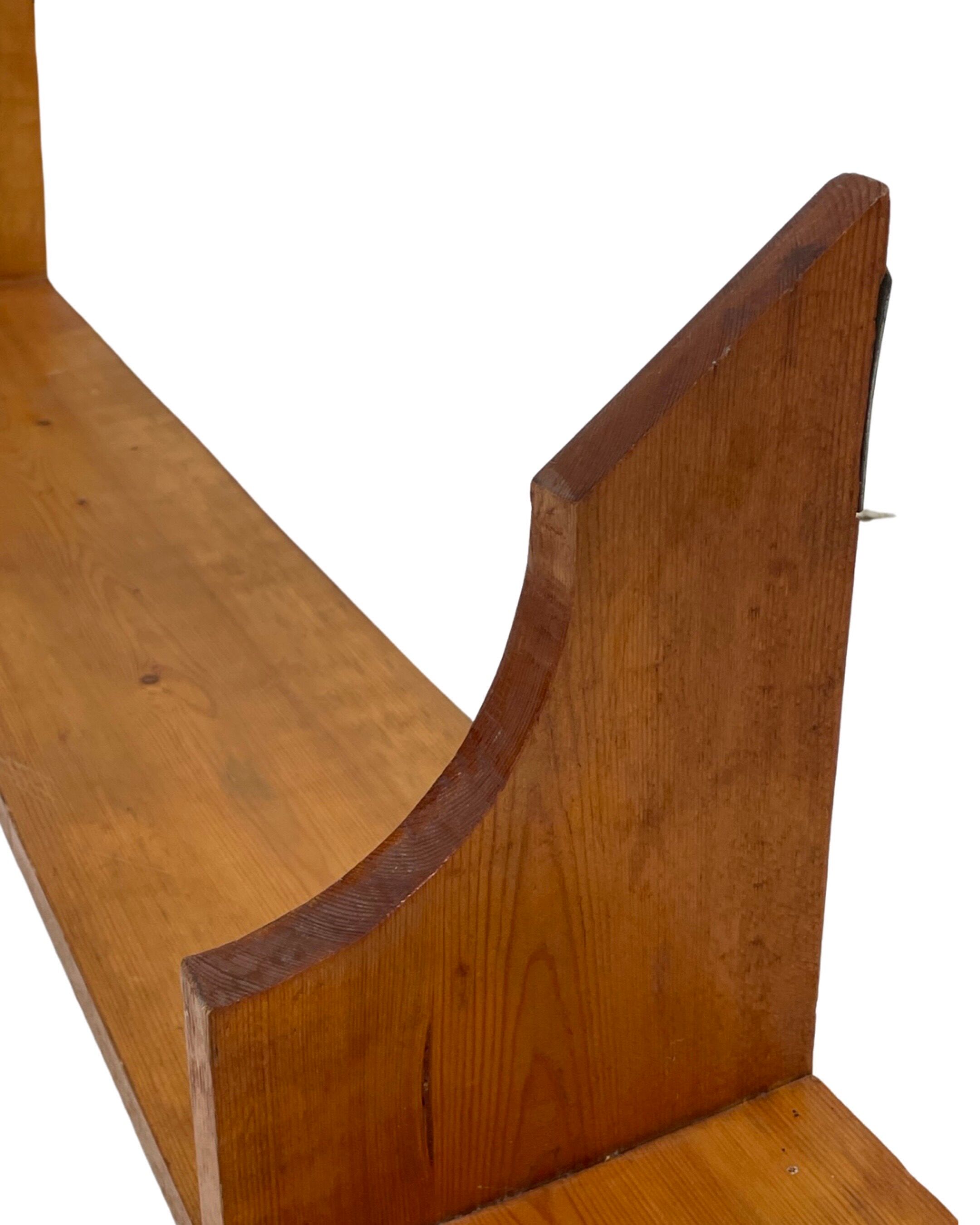 Vintage wooden wall rack bookshelf