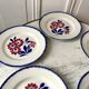 Set of 5 dessert plates gien model "cancale" 40s