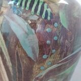 Large glazed mixed terracotta vase