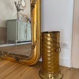 Vintage gold brass umbrella stand