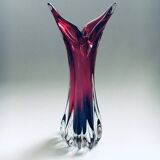 Czech Crystal Art Glass Beak Vase by Jozef Hospodka for Chribska Glassworks, 1950s