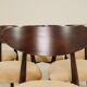 Modern Set of 6 Dining Chairs, Beige Pearl Velvet and Dark beech wood