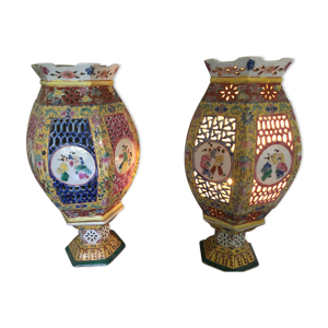 Paire de lampes anciennes chinoises