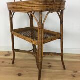 Side table or rattan and canning service