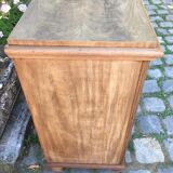 Wooden chest of drawers Mahogany veneers Late nineteenth 4 drawers