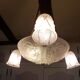 Art deco suspension molded glass