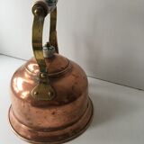 Copper and ceramic teapot