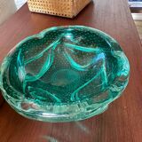 Cendrier / vide poche  murano bullé dans un vert Menthe