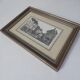Old framed engraving dinan under glass and marie-louise