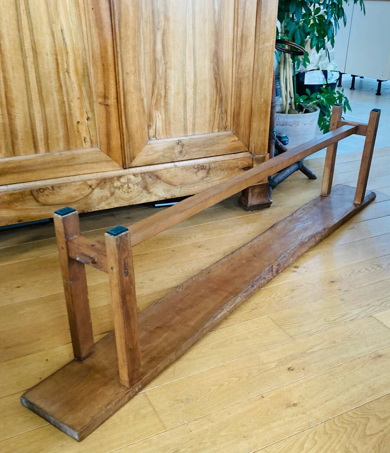 Large 19th century church bench