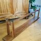 Large 19th century church bench