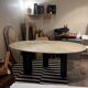 Marble dining table and steel legs