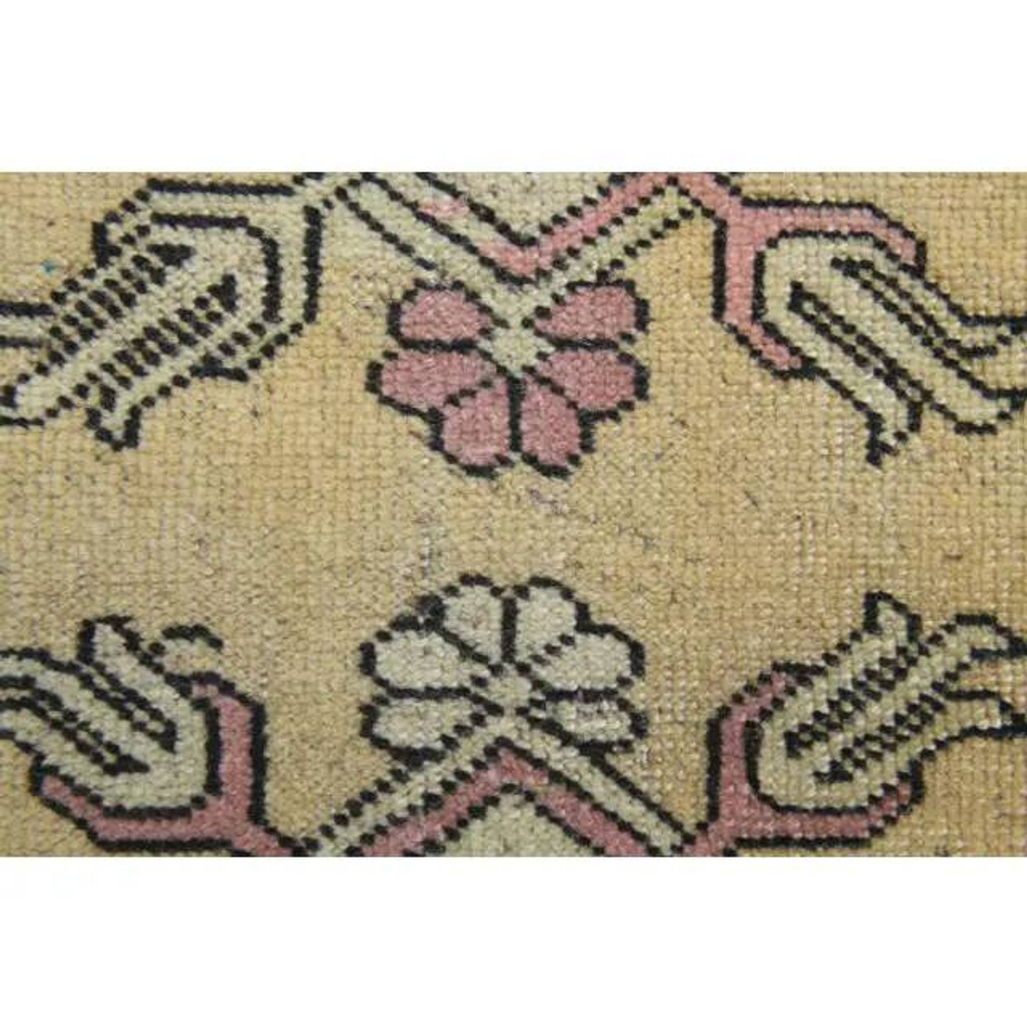 Vintage Turkish Oushak Handmade Wool Cotton Yellow Area Rug 119X210