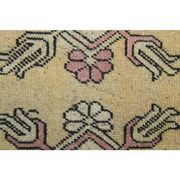 Vintage Turkish Oushak Handmade Wool Cotton Yellow Area Rug 119X210