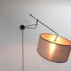 Metal and brass articulated sconce edited by Lunel, 1950s