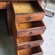 BUREAU A 9 TIROIRS EN NOYER 1900