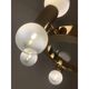 Lustre contemporain de luxe à anneaux avec sphères blanches dégradées par SimoEng