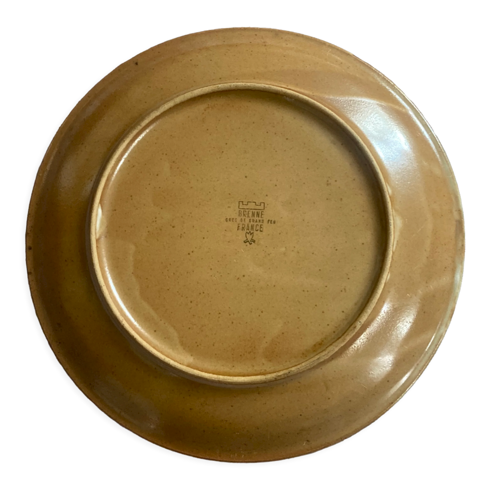 8 assiettes plates en grès de Berne vintage