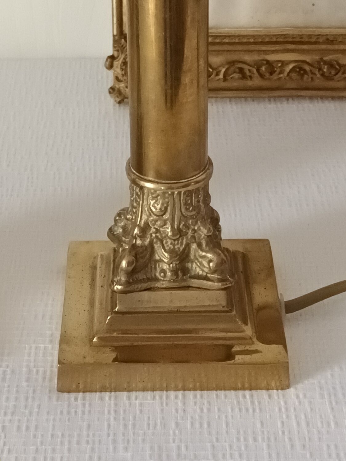 Pair of Lamp Feet in XXth Bronze