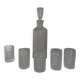 Whisky service / muscat / ... with its decanter and 5 glasses