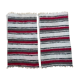 Set of two Romanian wool fluffy rugs with stripes made by hand