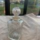 Vintage transparent molded glass whisky decanter