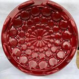 Burgundy braided ceramic bowl