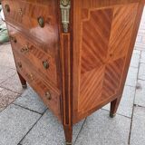 Old Louis XVI style chest of drawers in marquetry
