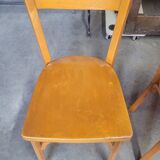 Series of 4 bistro chairs signed Baumann 1950 vintage