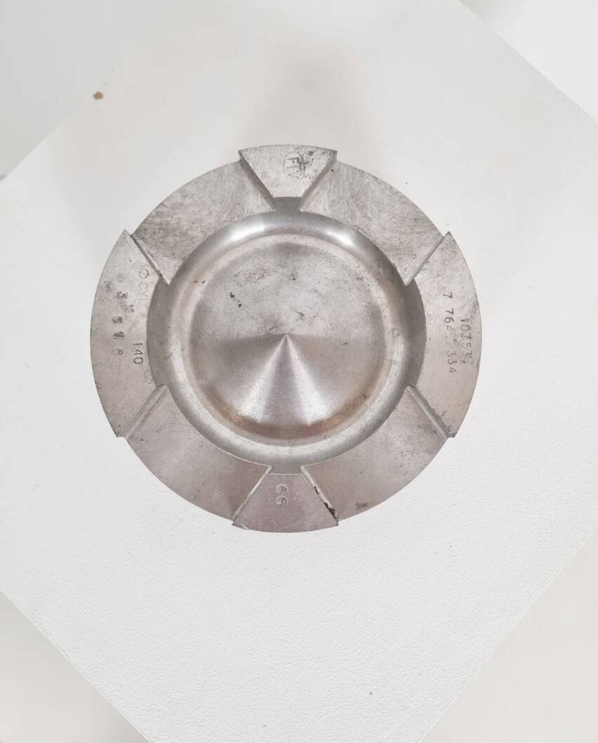 Brushed steel ashtray