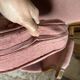 Small Louis XVI armchair in old rose velvet, removable seat – Chic and comfortable