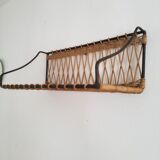 Rattan wall shelf