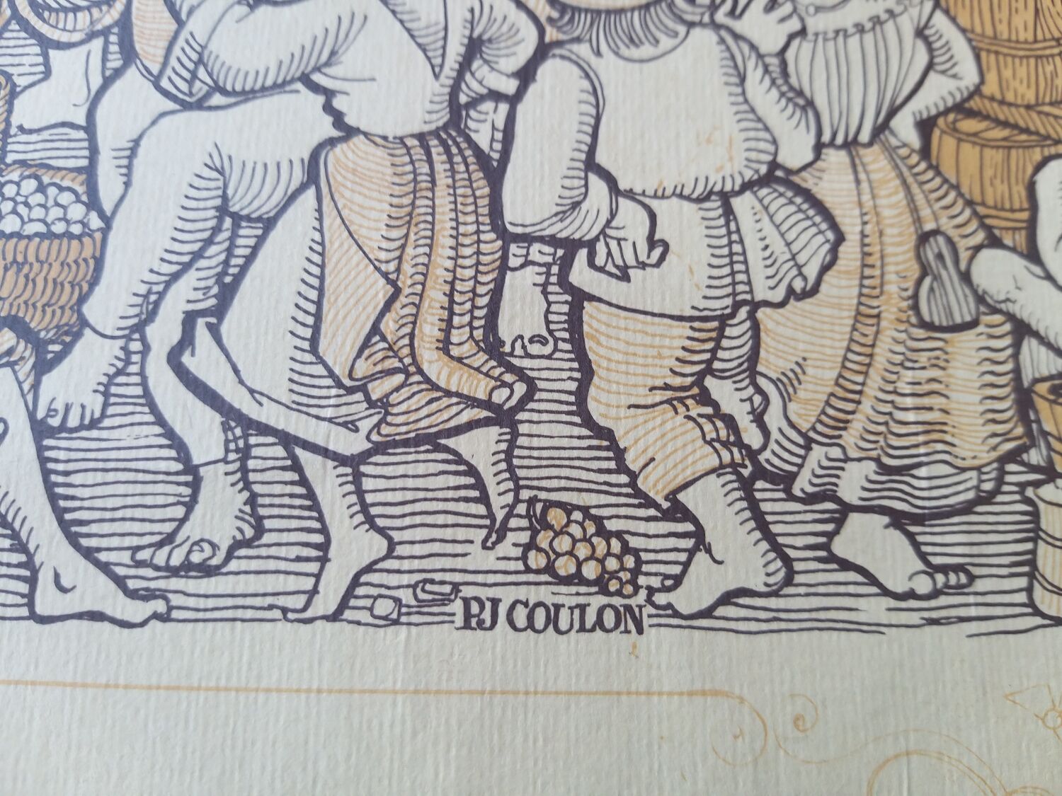 Original old wine map PJ Coulon ca 1975