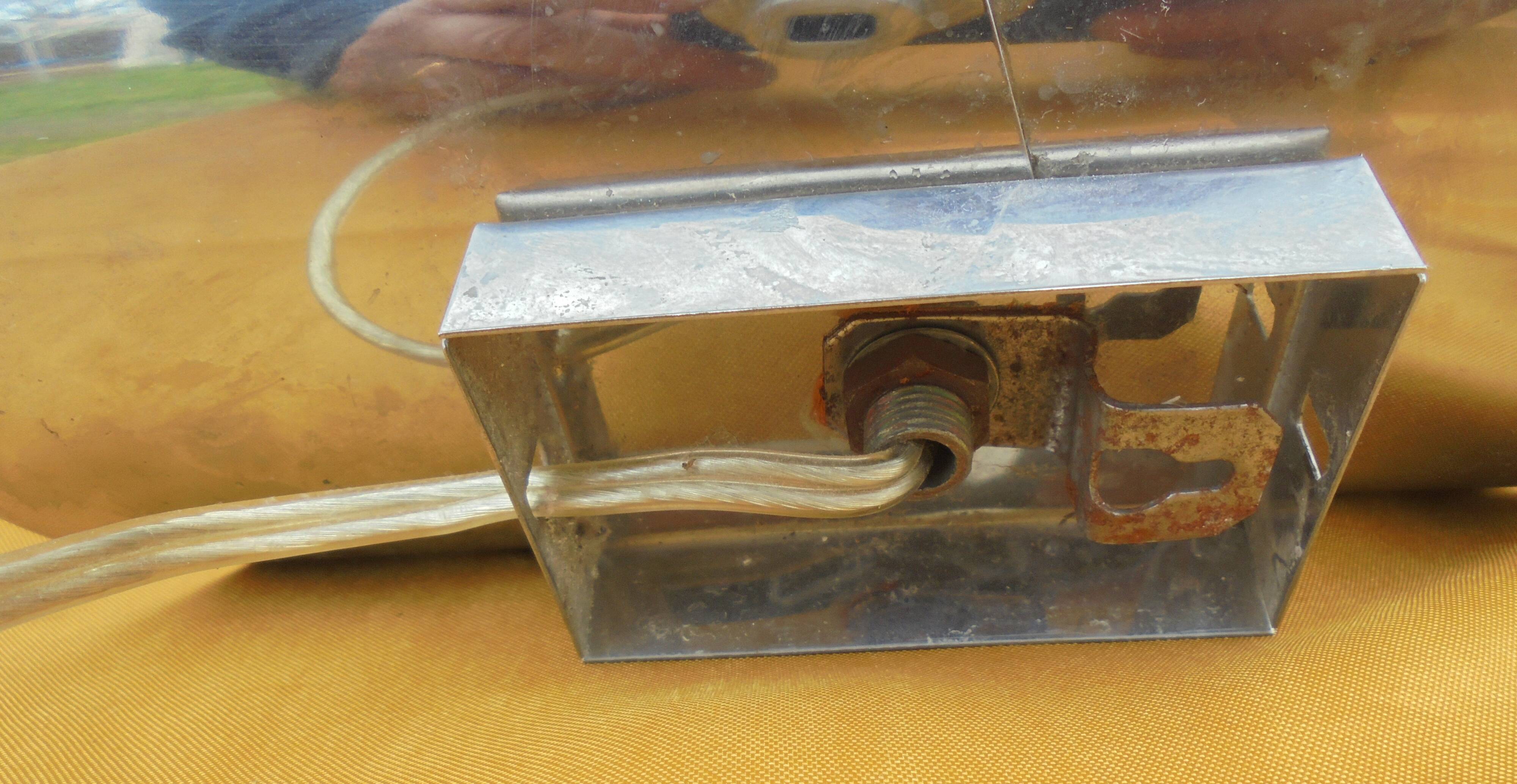 70's steel wall light