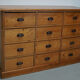 German Pine Apothecary Cabinet or Bank of Drawers, ca 1930s