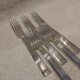 5 silver-plated table forks by Christofle, Triade pattern