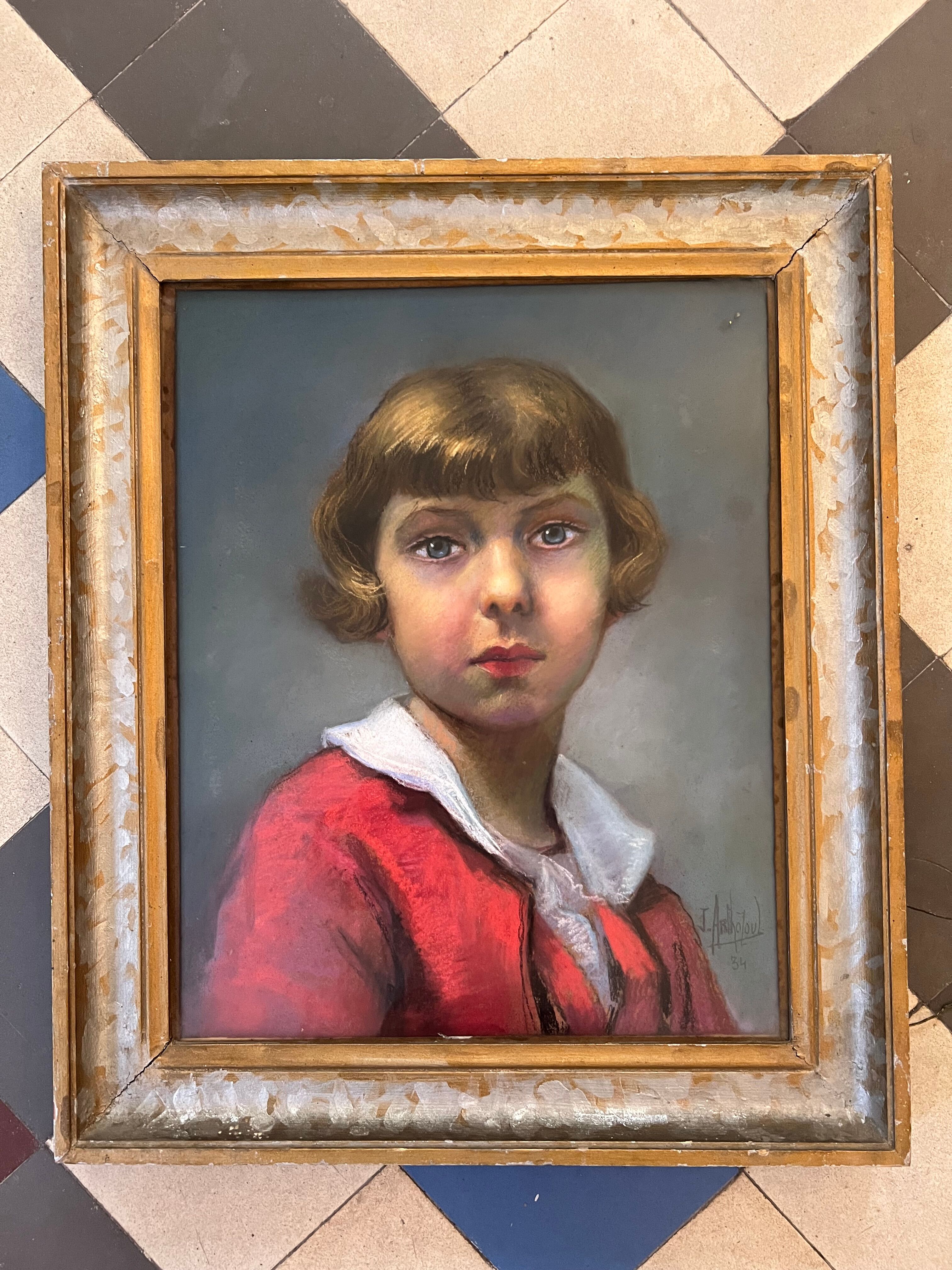 Painting, portrait of a young girl 1934