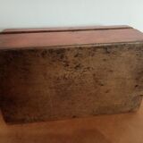 Old wooden box handle metal, storage box