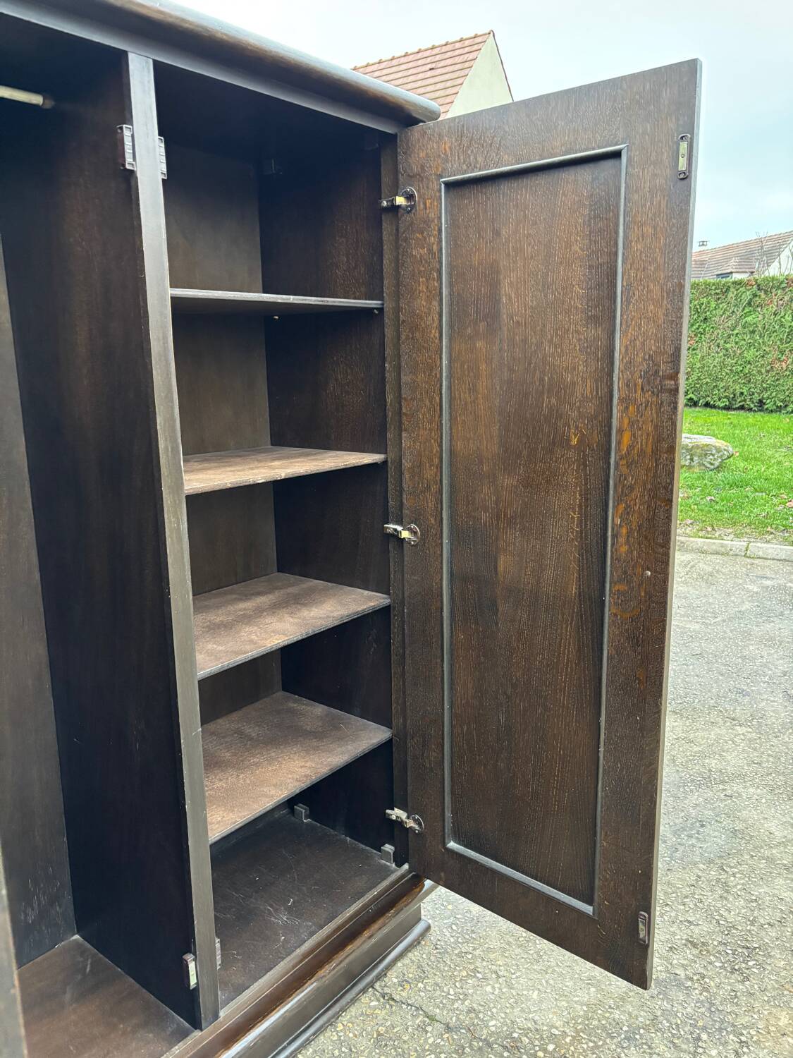 Armoire en rotin vintage