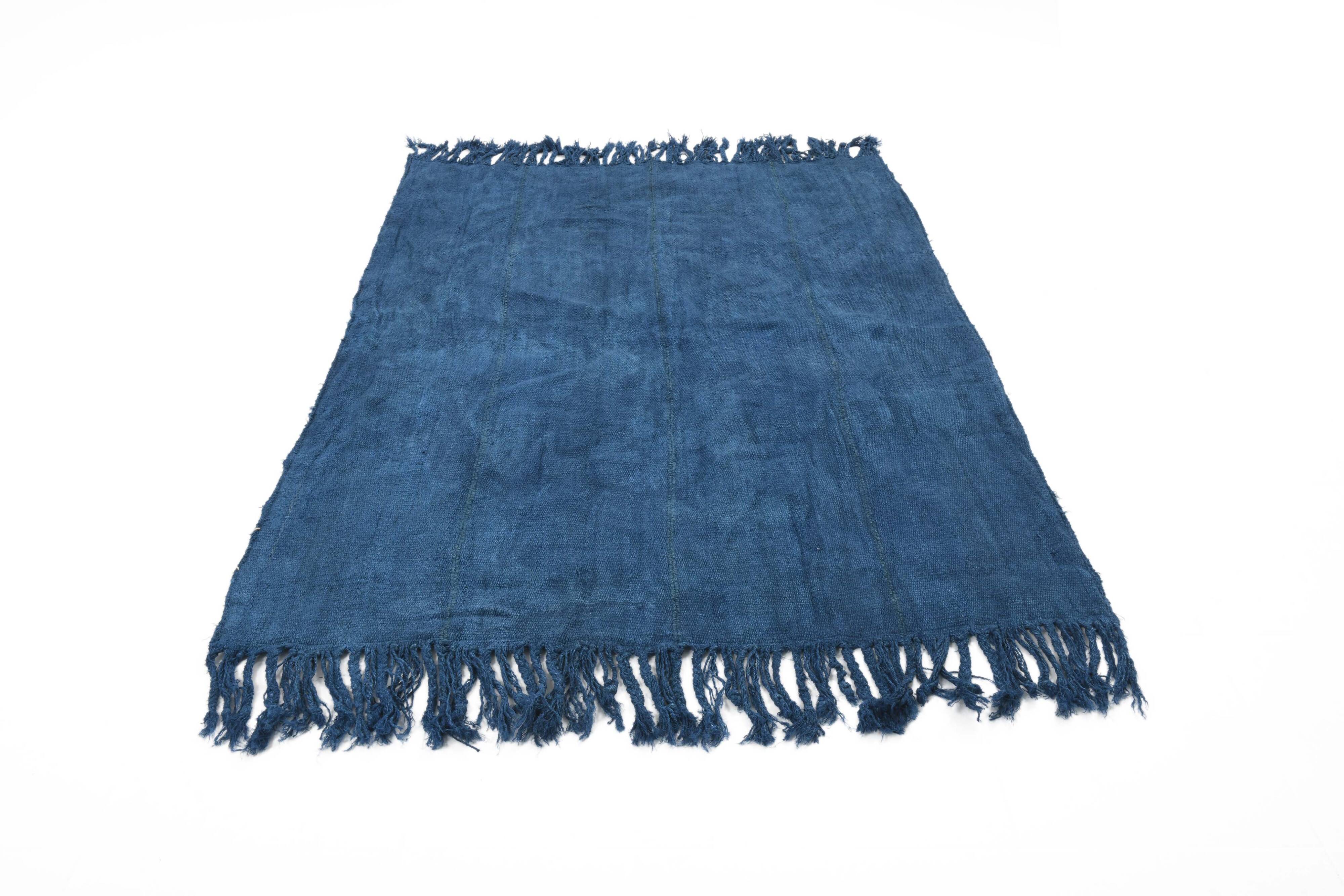 Shades Of Blue Vintage Kilim Rug, 144x207Cm