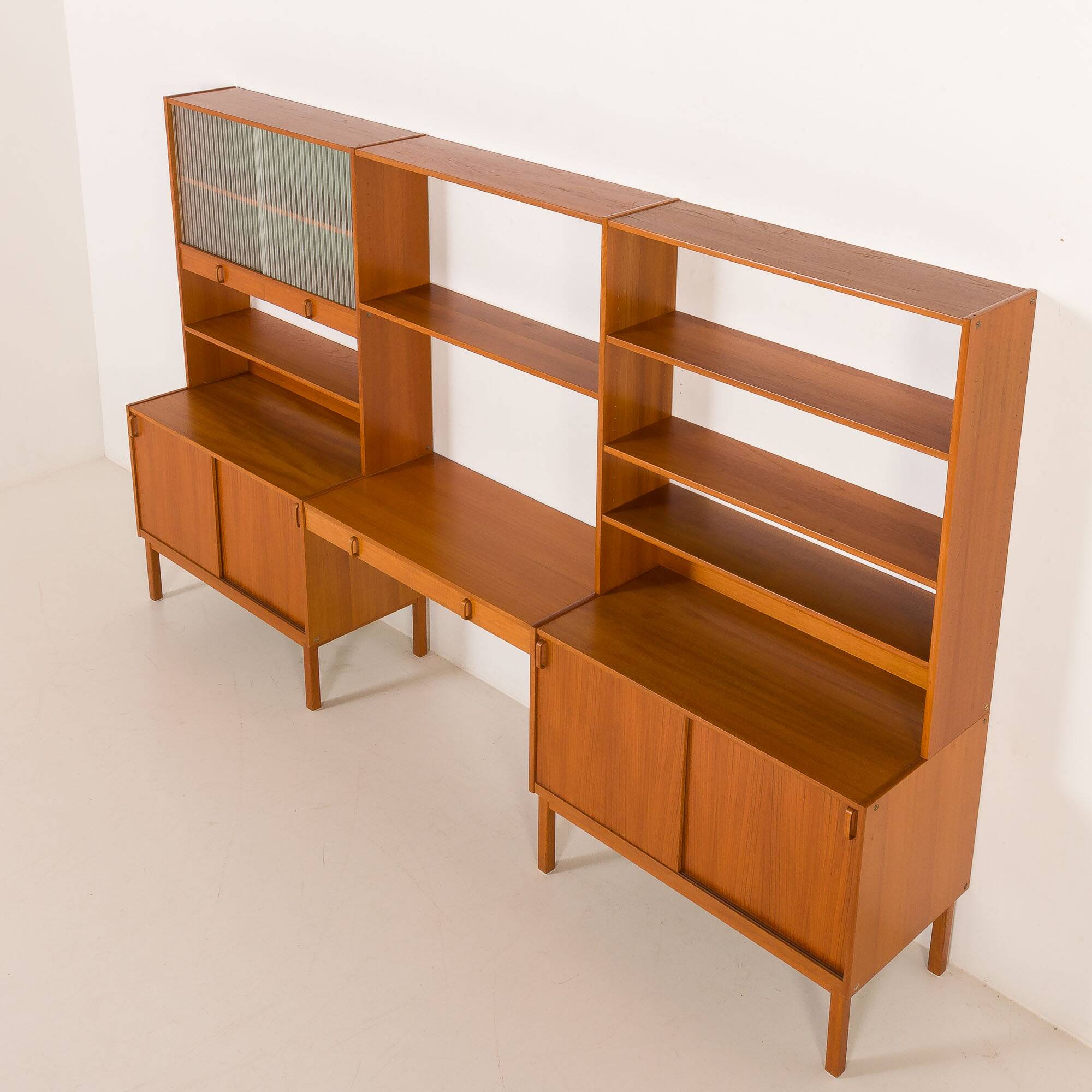 Free standing wall unit with a desk by bertil fridhagen, sweden, 1960s