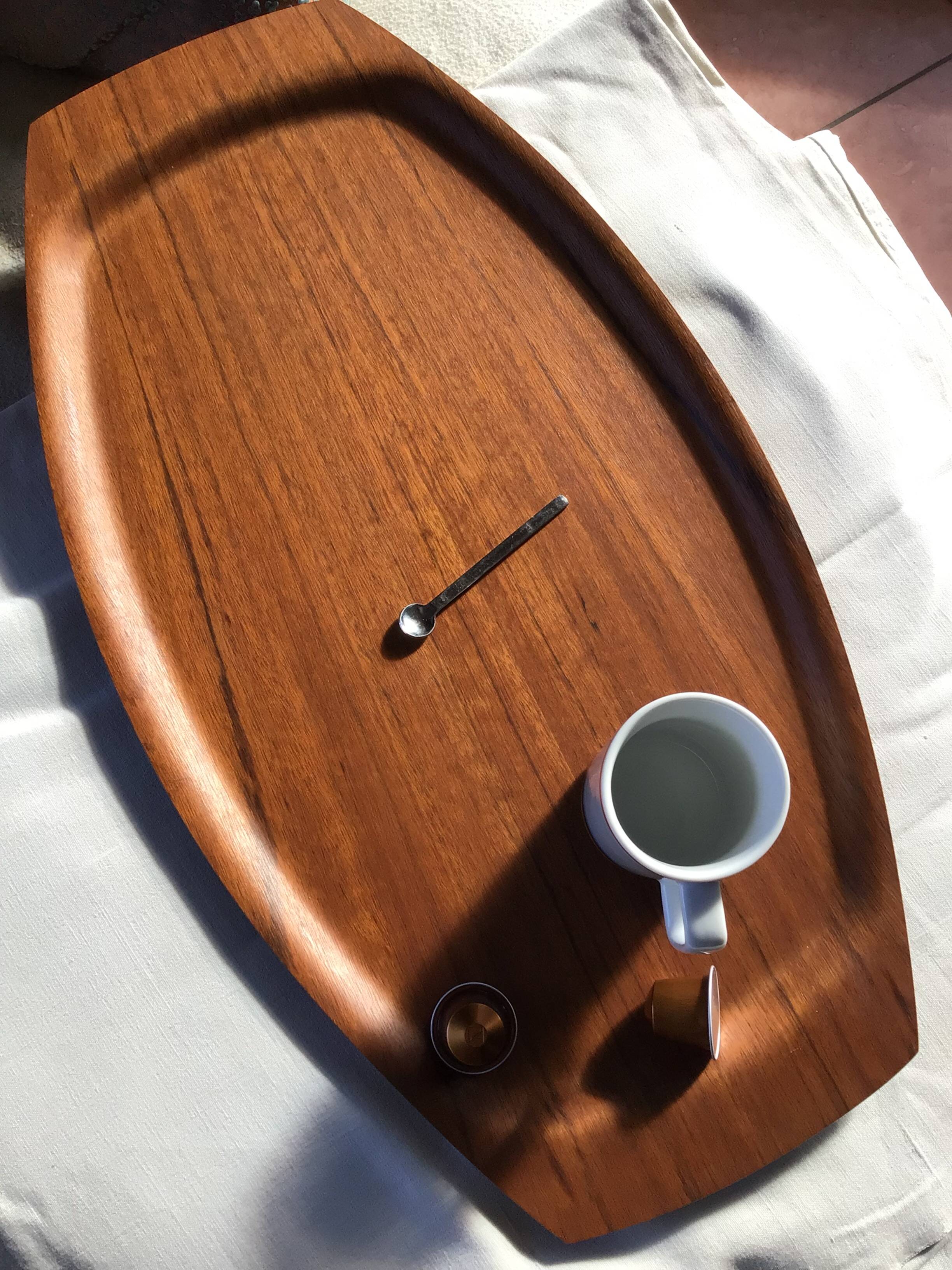 Plateau teck placage 60’s scandinave