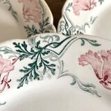 Keller and Guerin Luneville iron earth dessert plates, Rolan model