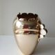 Art deco metal vase signed luxium france