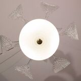 Luxury Barovier & Toso Chandelier, Murano Pulegoso Glass, 1950s