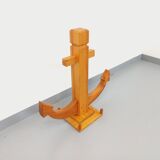 Large vintage decorative anchor in pine wood