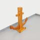 Large vintage decorative anchor in pine wood