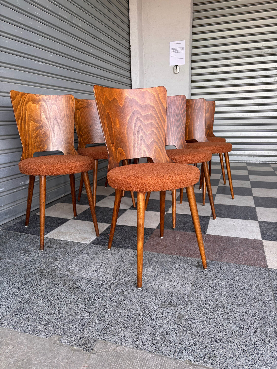 Set of 8 Baumann bistro chairs