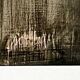 Large framed lithograph under glass by Pierre Soulages, Gandur Foundation.
